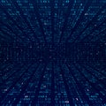 Encryption information. Binary code on blue background. Random binary numbers. Firewall abstract concept. Vector illustration Royalty Free Stock Photo
