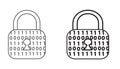 Encryption Lock Vector Illustration Set Royalty Free Stock Photo