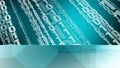 Layout template for binary code technology background with copy space and creative concept for cyber security presentation Royalty Free Stock Photo