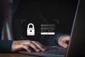 Encryption, secure internet access, cyber security protection User privacy security privacy concept Royalty Free Stock Photo