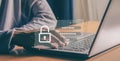 Encryption, secure internet access, cyber security, user privacy conceptt Royalty Free Stock Photo
