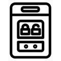 Encryption Vector Icon  that can be easily modified  or edit Royalty Free Stock Photo