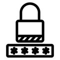 Encryption Vector Icon that can be easily modified  or edit Royalty Free Stock Photo