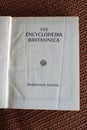 The Encyclopaedia Britannica fourteenth edition title page vertical Royalty Free Stock Photo