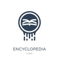 encyclopedia icon in trendy design style. encyclopedia icon isolated on white background. encyclopedia vector icon simple and