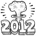 End of 2012 sketch Royalty Free Stock Photo