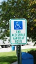 End Accessible Handicap Route Sign