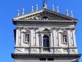 Baroque facade of the church of Saints Dominic and Sisto to Rome in Italy. Royalty Free Stock Photo