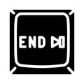 end button glyph icon vector illustration Royalty Free Stock Photo