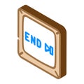 end button isometric icon vector illustration Royalty Free Stock Photo