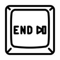 end button line icon vector illustration Royalty Free Stock Photo