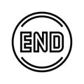 end button line icon vector illustration Royalty Free Stock Photo