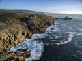 Cape Tourinan - Spain Coast, Aerial View Royalty Free Stock Photo