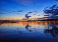 End of the day above Geneva lake, Switzerland Royalty Free Stock Photo