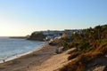 The end of the day - breathtaking Playa del Matorral in the rays of the sunset, Morro Jable, Fuerteventura Royalty Free Stock Photo