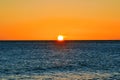 The end of the day - breathtaking sunset. Playa del Matorral, Morro Jable, Fuerteventura Royalty Free Stock Photo