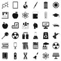 End of education icons set, simple style Royalty Free Stock Photo