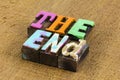 The end finish quit stop journey story season Royalty Free Stock Photo