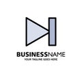 End, Forward, Last, Next Business Logo Template. Flat Color Royalty Free Stock Photo