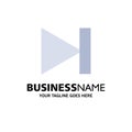 End, Forward, Last, Next Business Logo Template. Flat Color Royalty Free Stock Photo