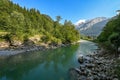 End of the gorge Lammerklamm resulting in a smooth river in Austria Royalty Free Stock Photo
