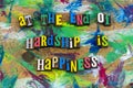 End hardship life happiness optimism positive future gratitude Royalty Free Stock Photo