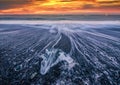 The end of an iceberg on a beach in Iceland. Royalty Free Stock Photo