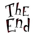 The end lettering. Beast scratch hand drawn quote