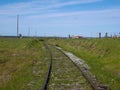 End of Line - Lost Railroad Track Royalty Free Stock Photo