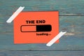 The end loading on paper Royalty Free Stock Photo