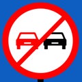 End of no overtaking road traffic sign Royalty Free Stock Photo