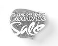 End off season clearance sale Banner letter, words about discount and prices