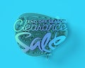 End off season clearance sale Banner letter, words about discount and prices