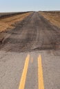 End of paved road Royalty Free Stock Photo