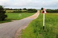 The end of the paved road Royalty Free Stock Photo