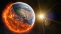 The end of planet Earth 3D rendering elements of this image furn