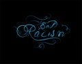 End Racism Lettering Text on vector illustration