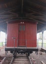 Rail Road Car end with Door and Deck Royalty Free Stock Photo