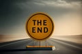 The End - road sign message Royalty Free Stock Photo
