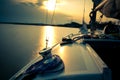 End of a sailing day Royalty Free Stock Photo