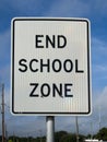 End School Zone Sign Royalty Free Stock Photo