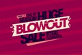 End of season huge blowout sale, total clearance banner