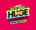 End of season huge stock clearance, vector sale banner