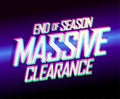 End of season massive clearance sale vector web banner or poster template