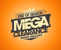 End of season mega clearance sale flyer template