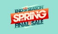 End of season, Spring final sale vector poster