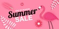 End of season Summer sale poster background. Vector Illustration Royalty Free Stock Photo