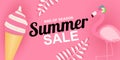 End of season Summer sale poster background. Vector Illustration Royalty Free Stock Photo