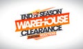 End of season warehouse clearance, further reductions - sale banner design