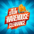 End of season warehouse clearance sale poster mockup